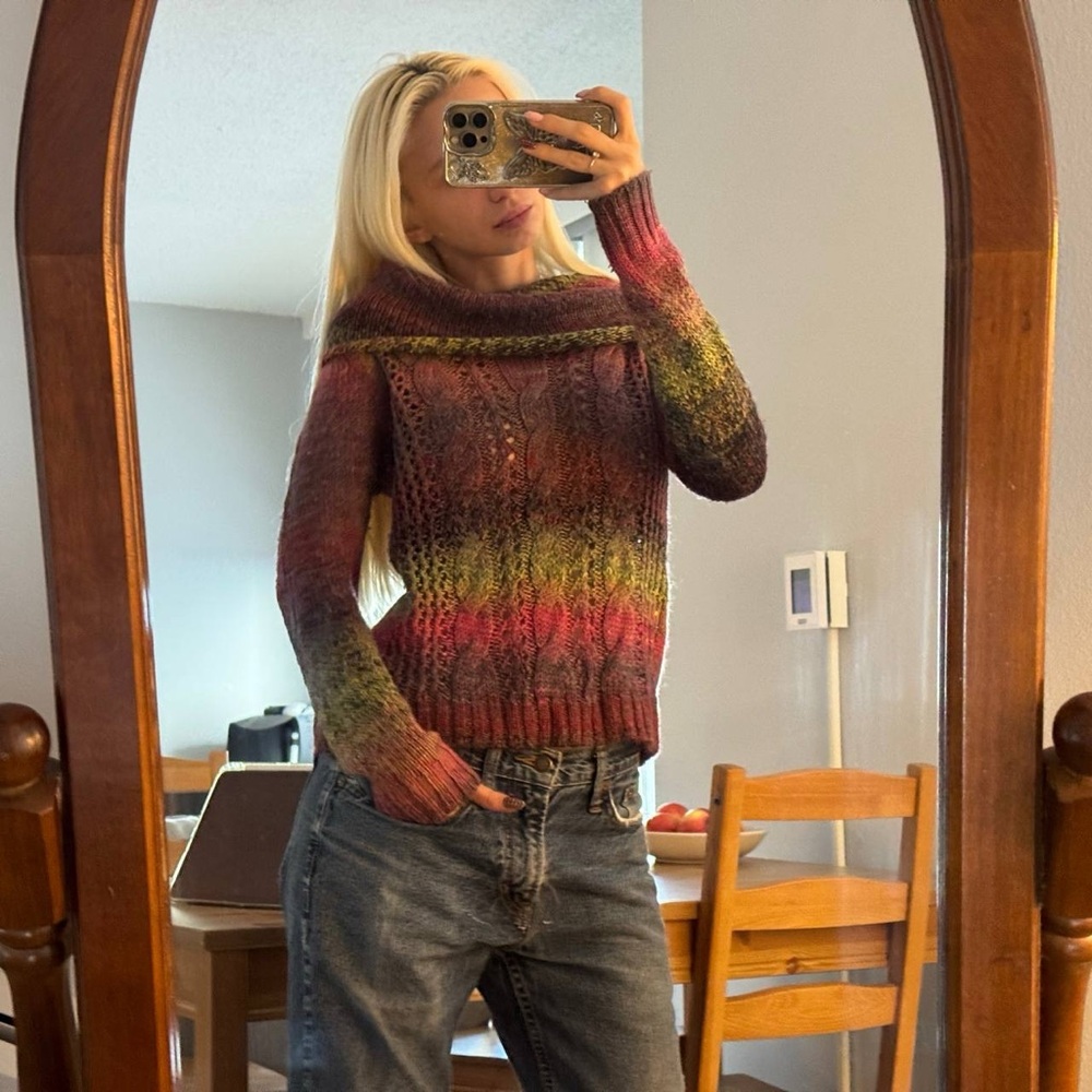 Vintage Multicolor Gradient Women's Sweater
